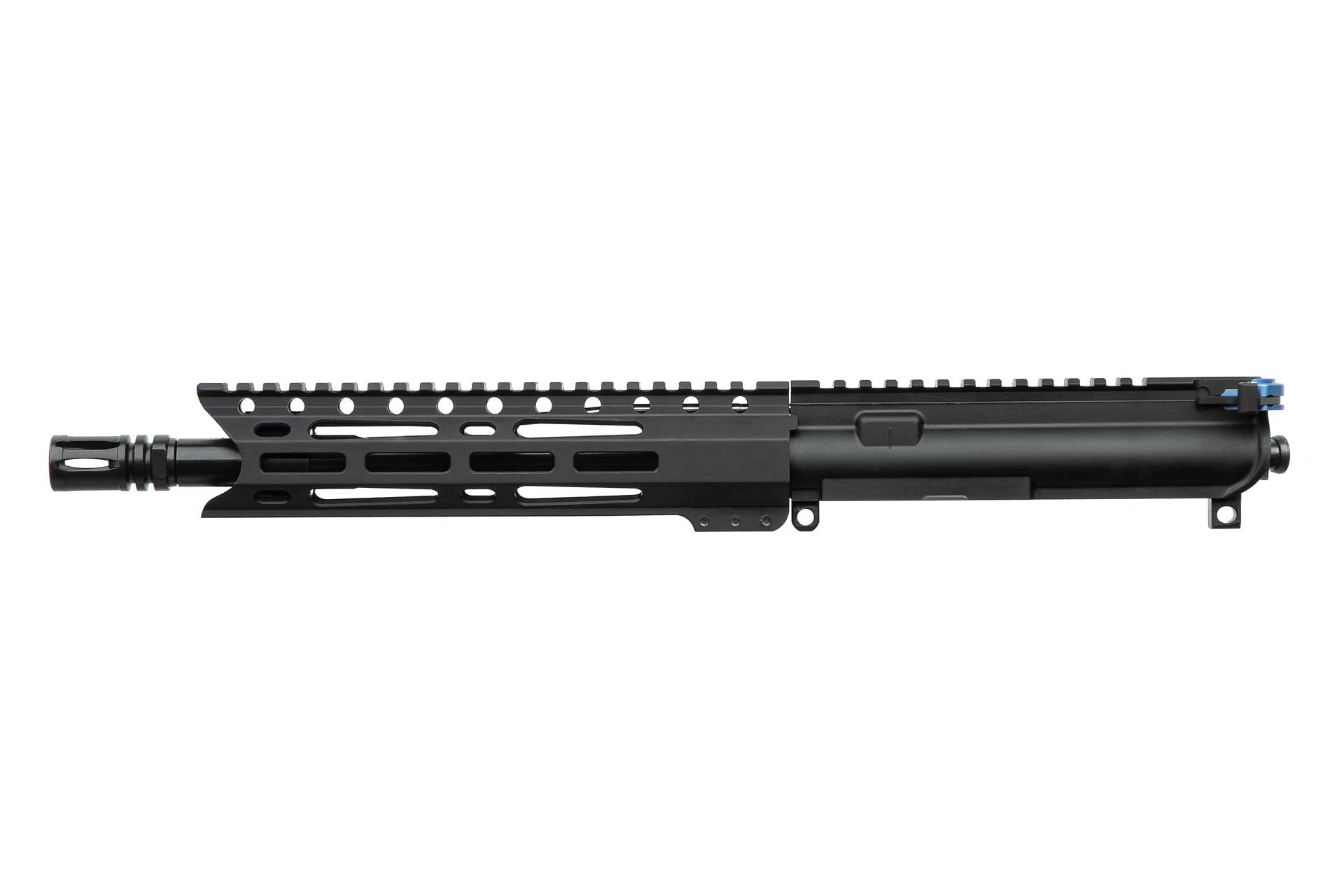 Complete AR-15 upper receiver assembly with handguard and barrel on a neutral background